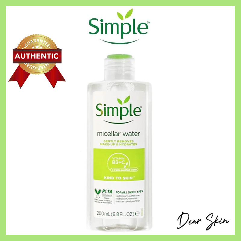 Nước Tẩy Trang Simple Micellar Water 200ml dành cho da nhạy cảm