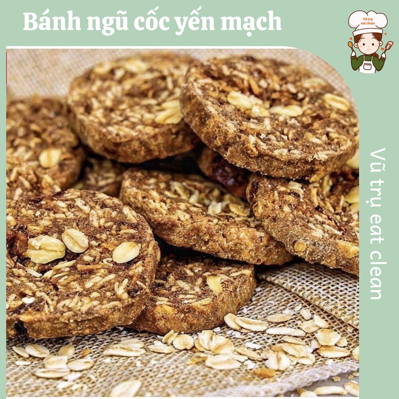 Bánh Ngũ Cốc Yến Mạch Hộp 250gr - Bánh Cookies Yến Mạch Eatclean Eat Clean Eatclean nhà Tấm, Eat clean nhà Tấm