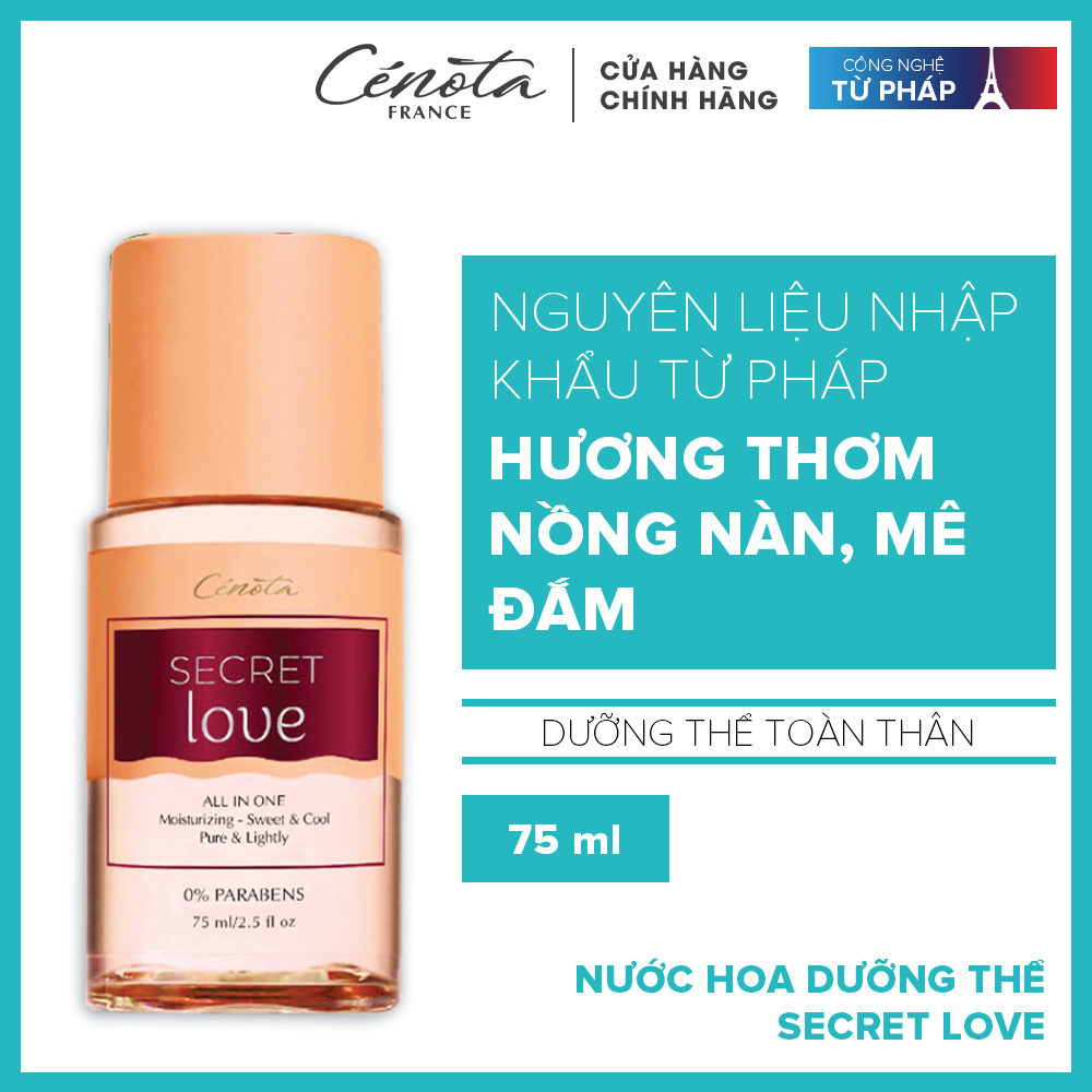 Nước hoa dưỡng thể Secret Love Cénota 75ml