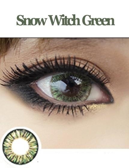 lens - kính áp trồng xanh lá sử  dụng 1 năm tặng kèm khây đựng