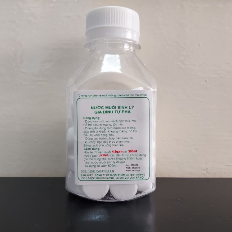 ✜✥☁ VIÊN MUỐI TINH TỰ PHA/ NƯỚC MUỐI SINH LÝ TỰ PHA (HỘP 50 VIÊN)