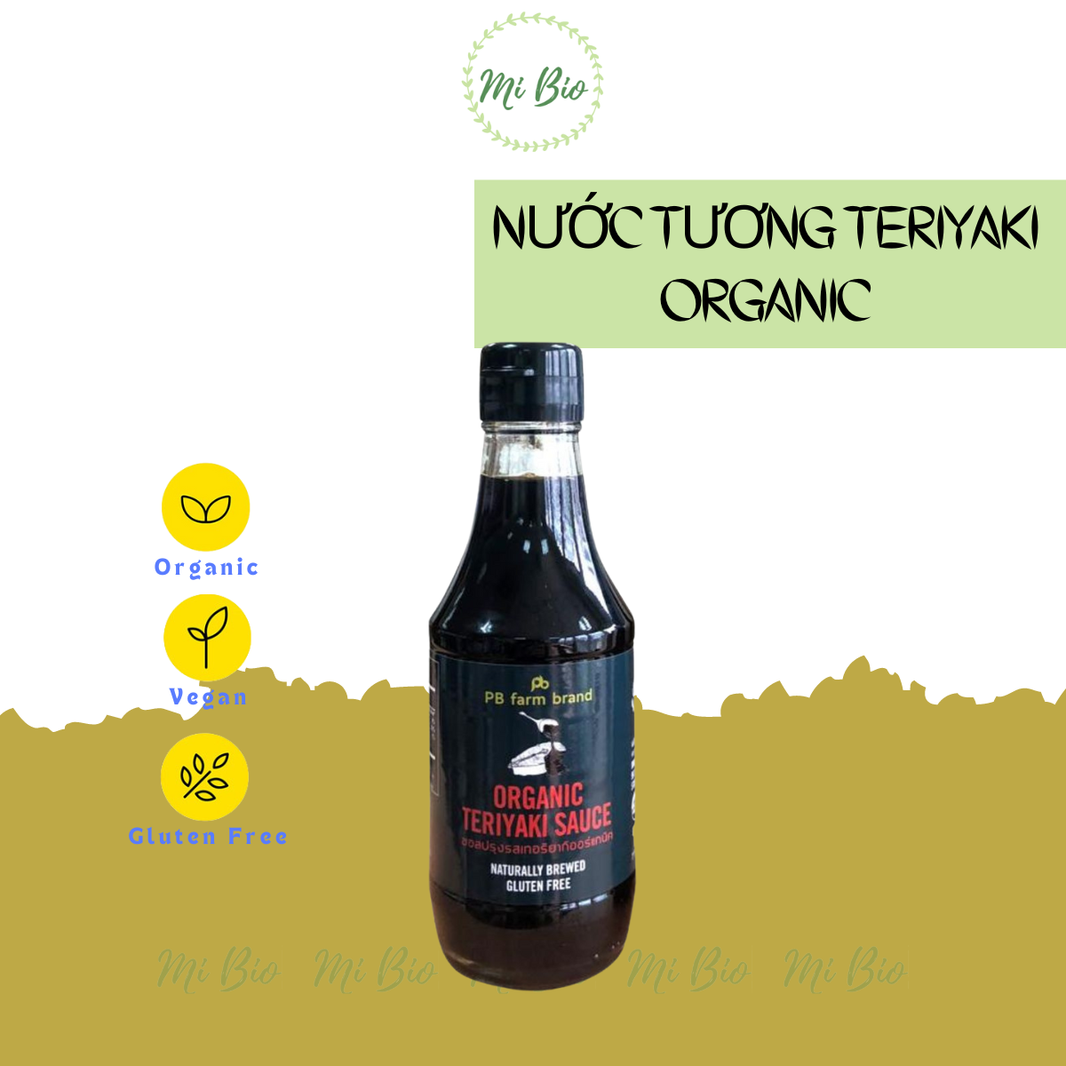 Nước tương hữu cơ Teriyaki 200ml - PBFarm