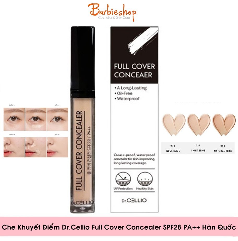 Che khuyết điểm dr.cellio full cover concealer spf28 pa++ hàn quốc