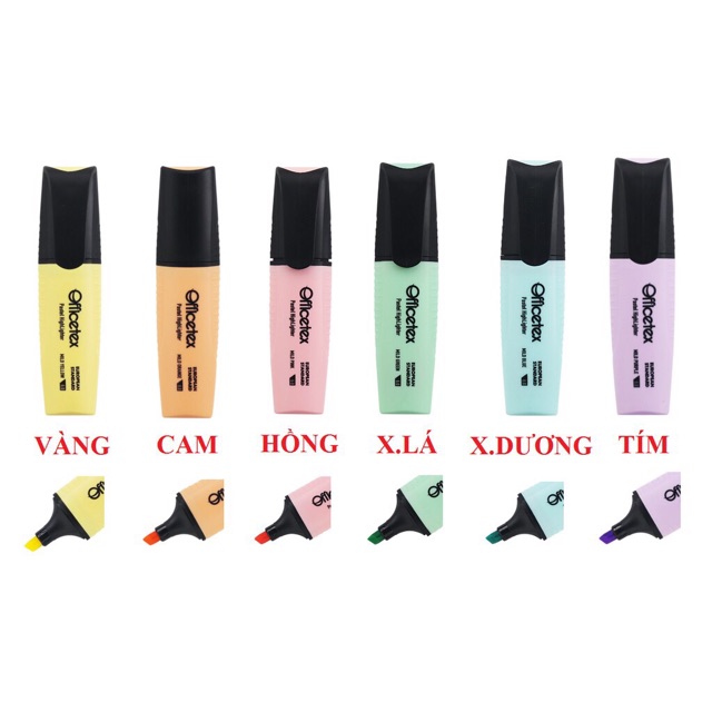 Bút dạ quang màu pastel ot-hl0005