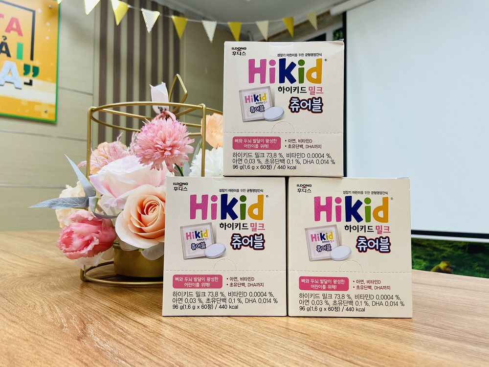 ✔️sữa hikid viên kẹo hộp 60 viên trẻ từ 3 - 12 tuổi - babystore