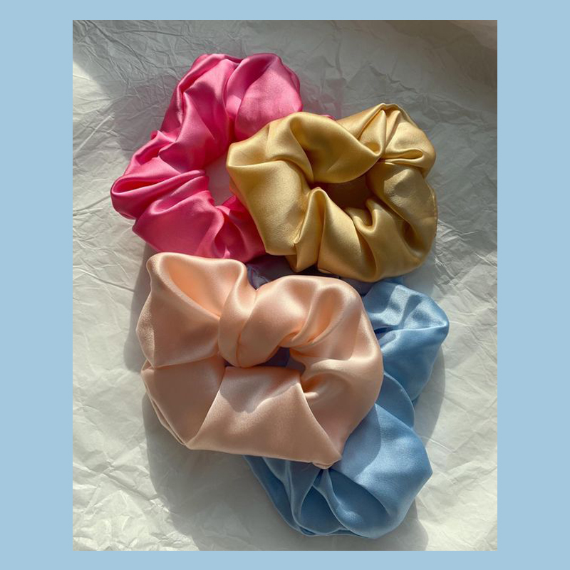 [ MUA KÈM DEAL SỐC ] dây buộc tóc scrunchies nữ lụa trơn, jaymistore , cột tóc không đau đầu, Vải mềm mịn, sang trọng , đủ màu sắc cho 2021