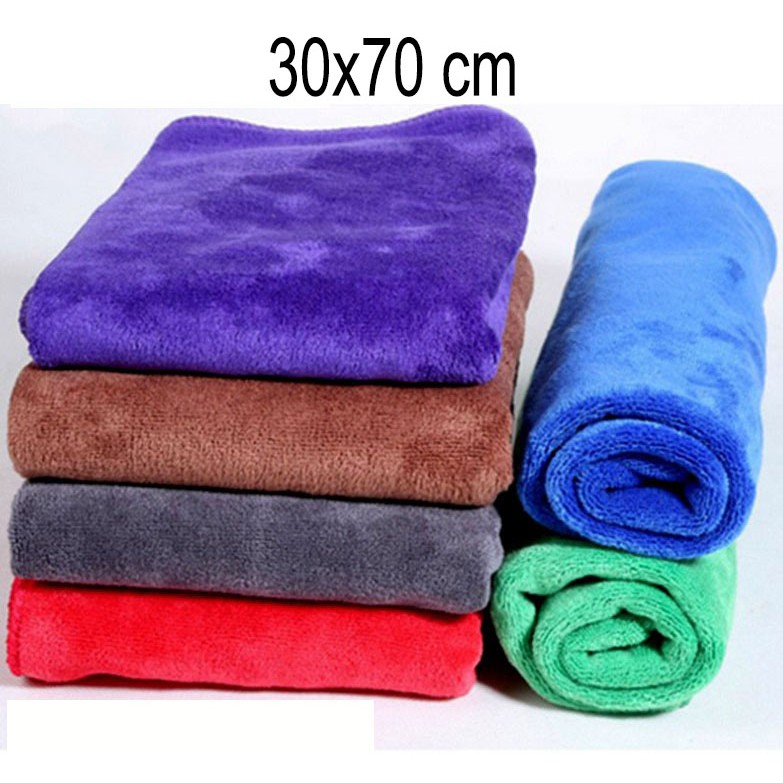 Khăn lau xe ô tô, khăn rửa xe ô tô microfiber 70 cm x 30 cm