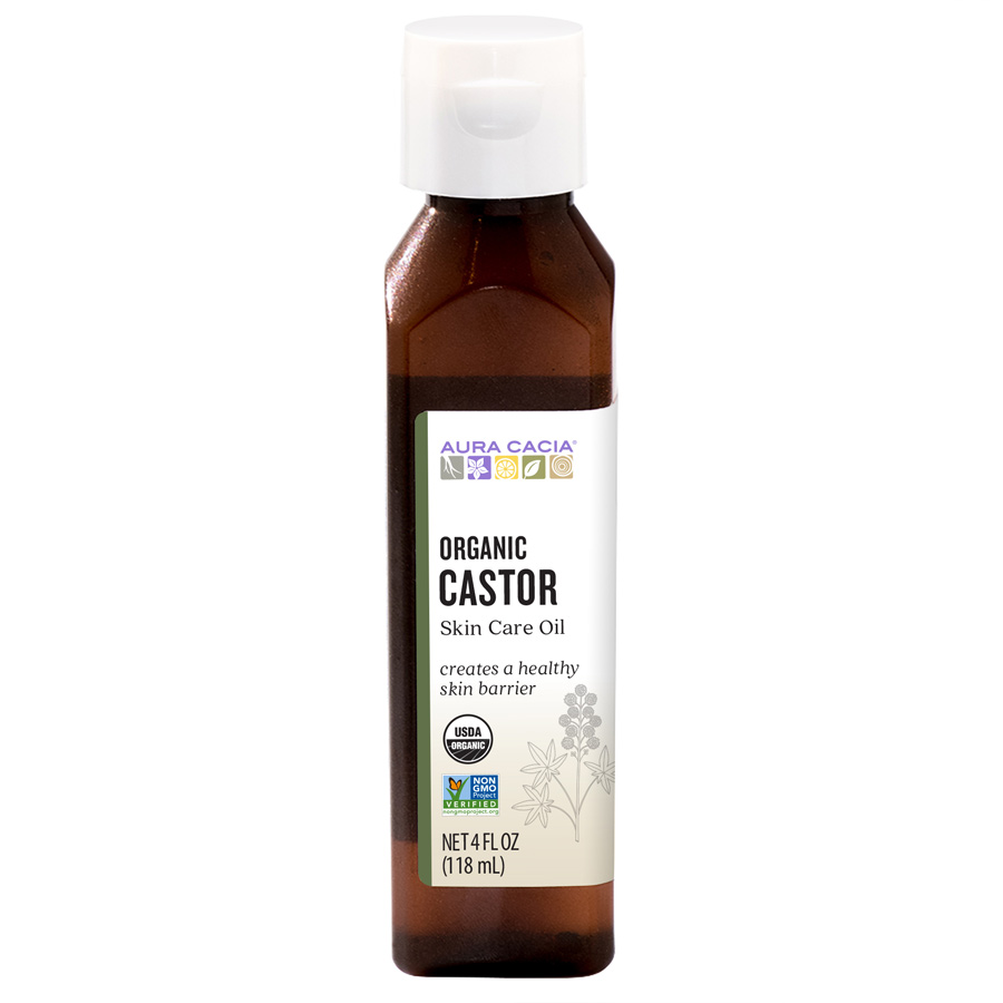 Dầu thầu dầu hữu cơ AURA-CACIA Organic-Castor-Oil-Skin-Care