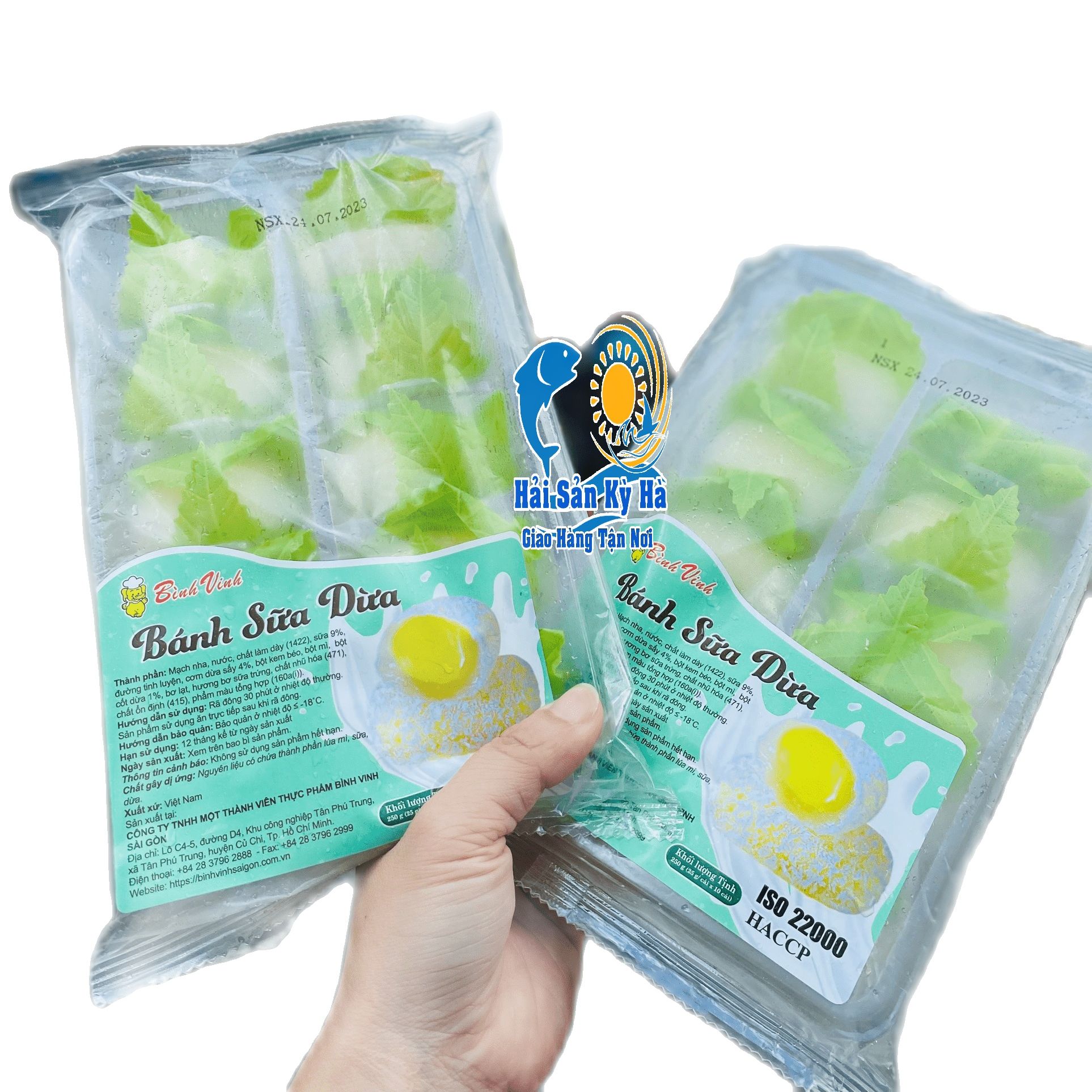 Giá 1 hộp bánh sữa dừa - hải sản kỳ hà
