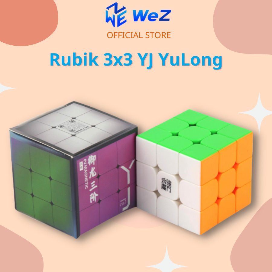 Rubik 3x3 yj yulong v2 m stickerless có nam châm - rubik nam châm 3x3 yj yulong v2 m - đồ chơi phát triển trí tuệ cho bé - wez toys