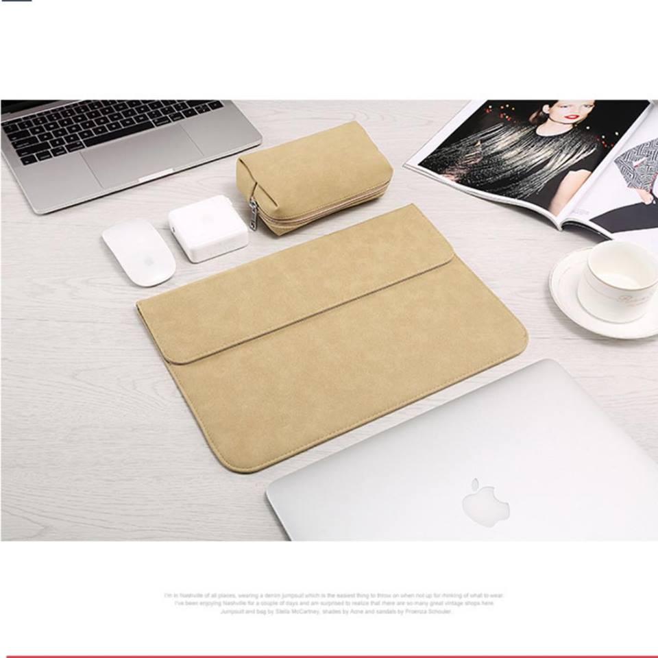 Bao da, túi da chống sốc cho Macbook, Laptop 15.4 inch