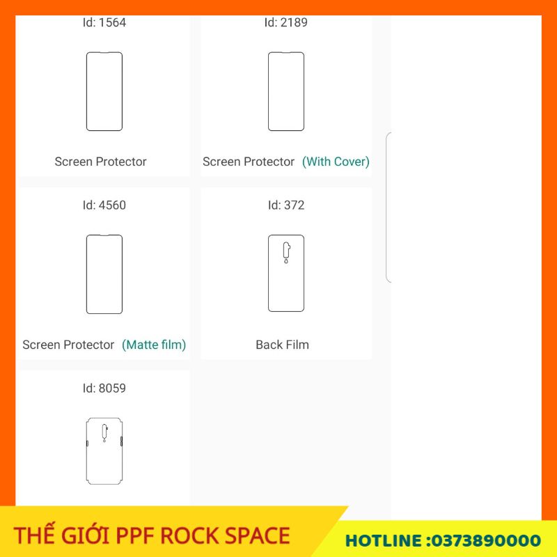 Dán màn hình PPF Oppo Reno 10X Zoom ( Có Mặt trước, Mặt Sau, Full bộ theo lựa chọn) Rock Space