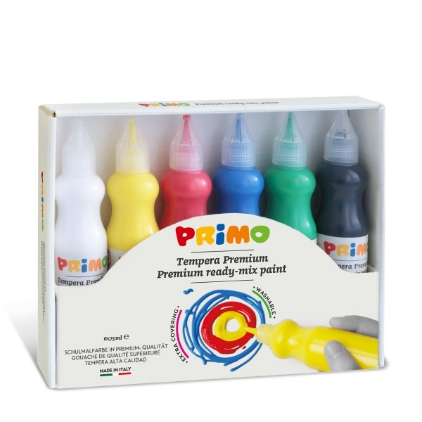 Bộ 6 chai màu poster paint chất lượng cao 75ml primo 2533tl6