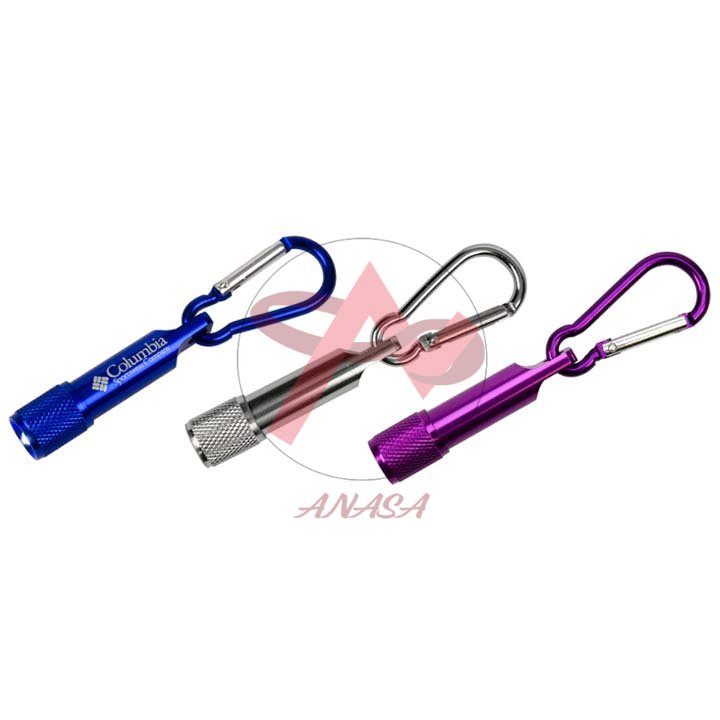Đèn pin led dạng móc khóa 6x1.4cm chất liệu hợp kim nhôm
