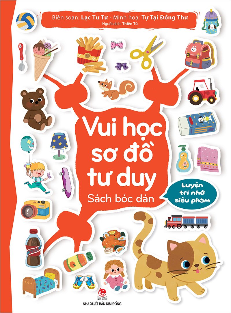 Kim Đồng - Vui học sơ đồ tư duy - Sách bóc dán - Luyện trí nhớ siêu phàm