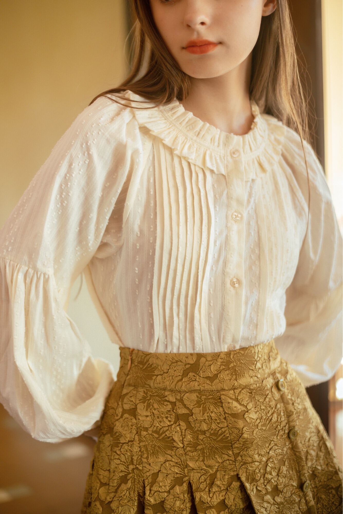 Abby Vintage Yellow Top