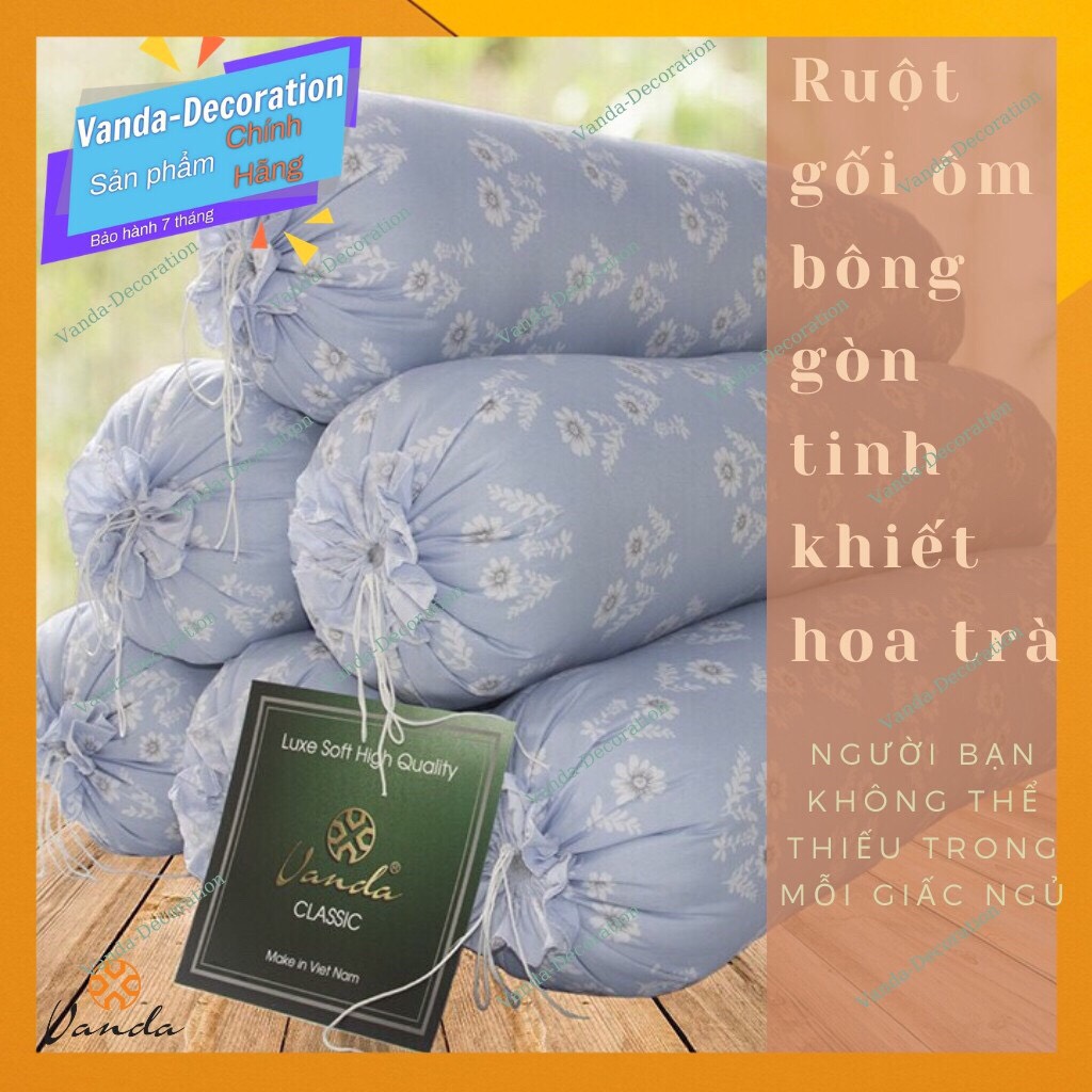 Ruột gối ôm bông gòn tinh khiết Vanda mẫu hoa trà