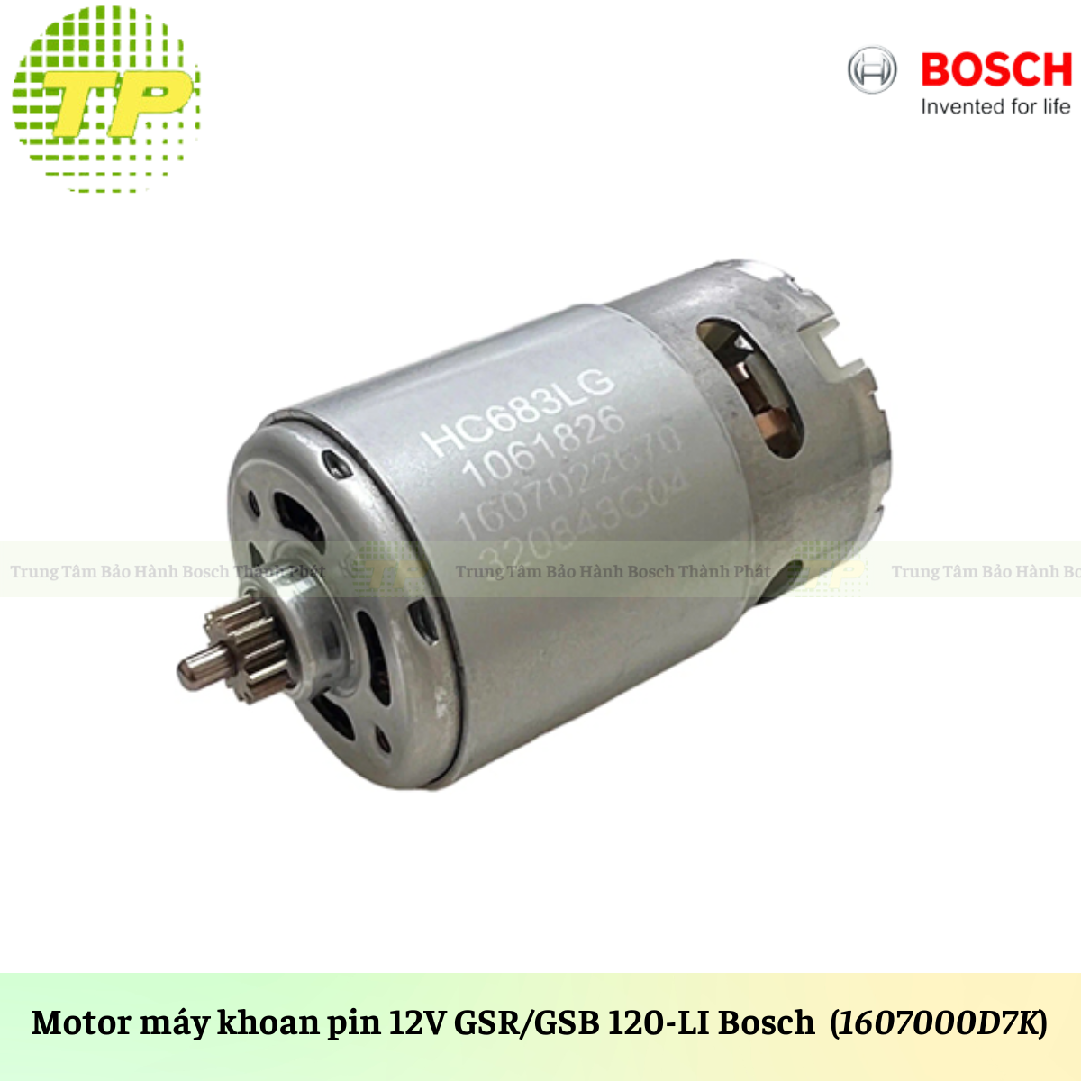 Motor / Mô tơ máy khoan pin 12V Bosch GSR 120-LI/ GSB 120-LI (1607000D7K) [Chính Hãng]