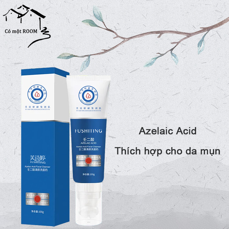 Sữa rửa mặt fushiting azelaic acid 100g thích hợp cho da mụn