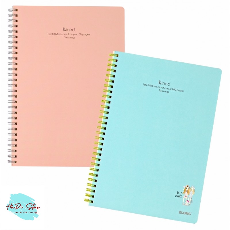 KLONG Vở lò xo LINE B5 có bìa nhựa - 80trang (MS:580)
