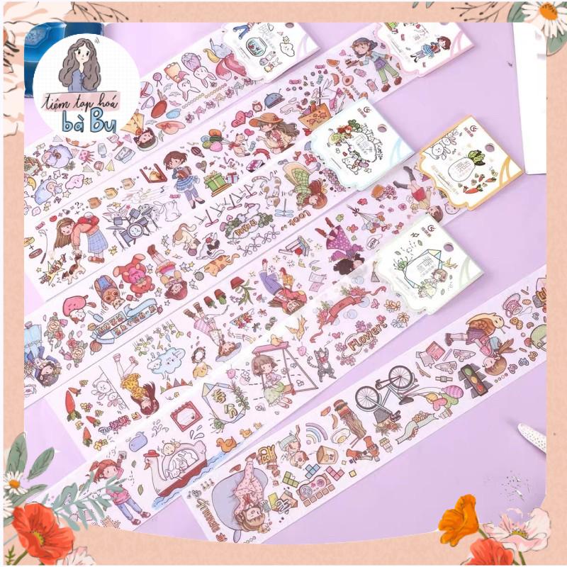 Dây washi stickers 35cm là con gái thật tuyệt 🙄 dùng để trang trí nhật ký sổ tay