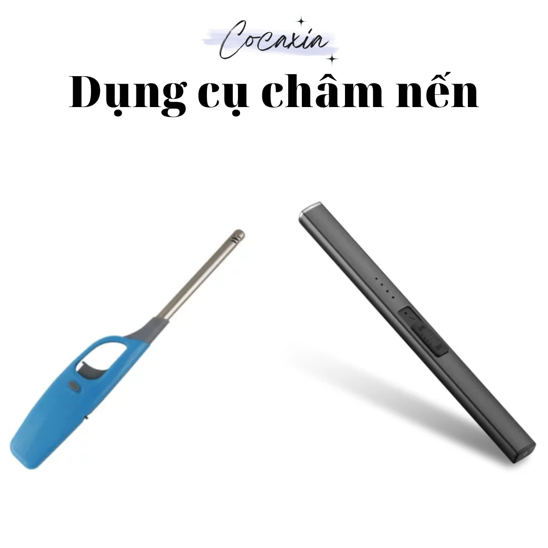 Dụng cụ châm nến nhiều màu sắc-dụng cụ mồi lửa bếp ga bếp cồn nguyên liệu làm nến cocaxia
