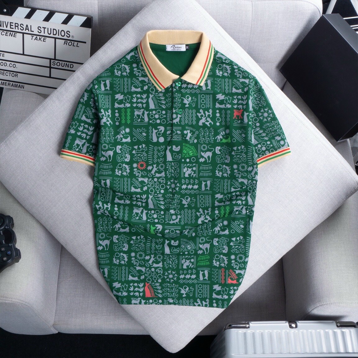 Áo thun polo nam fox man hoạ tiết trẻ trung cá tính astd171