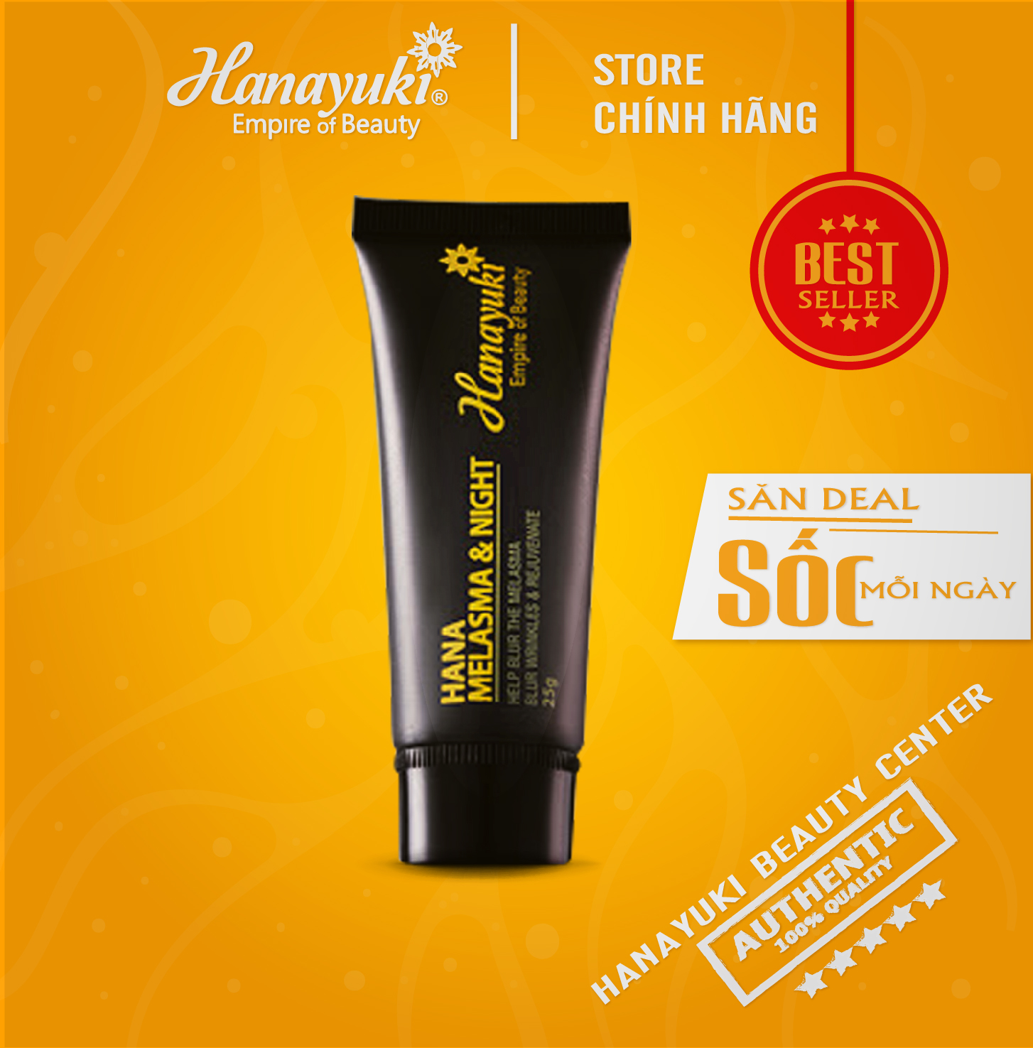 [SALE SHOCK] Kem Trị Nám Tàn Nhang Hana Melasma Night - CHÍNH HÃNG 100%