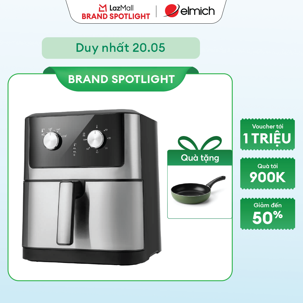 (Chỉ 20.05)Nồi chiên không dầu Elmich AFE-3951OL dung tích 8.3L