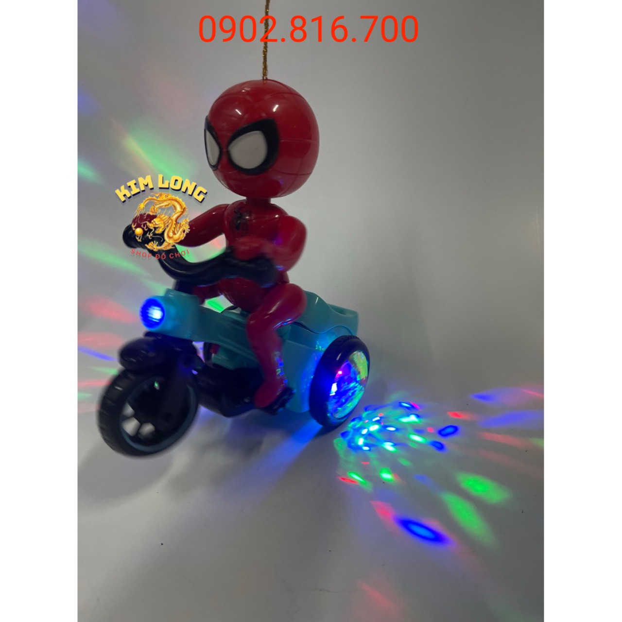 Đồ chơi lồng đèn siêu nhân nhện Spiderman lái xe giao hàng cho bé trai
