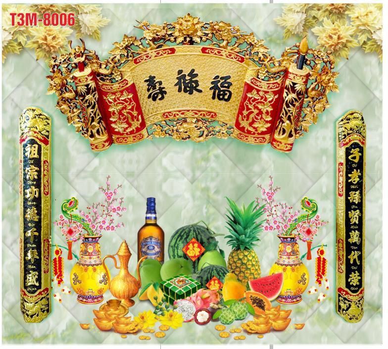 Tranh 3D dán phòng thờ