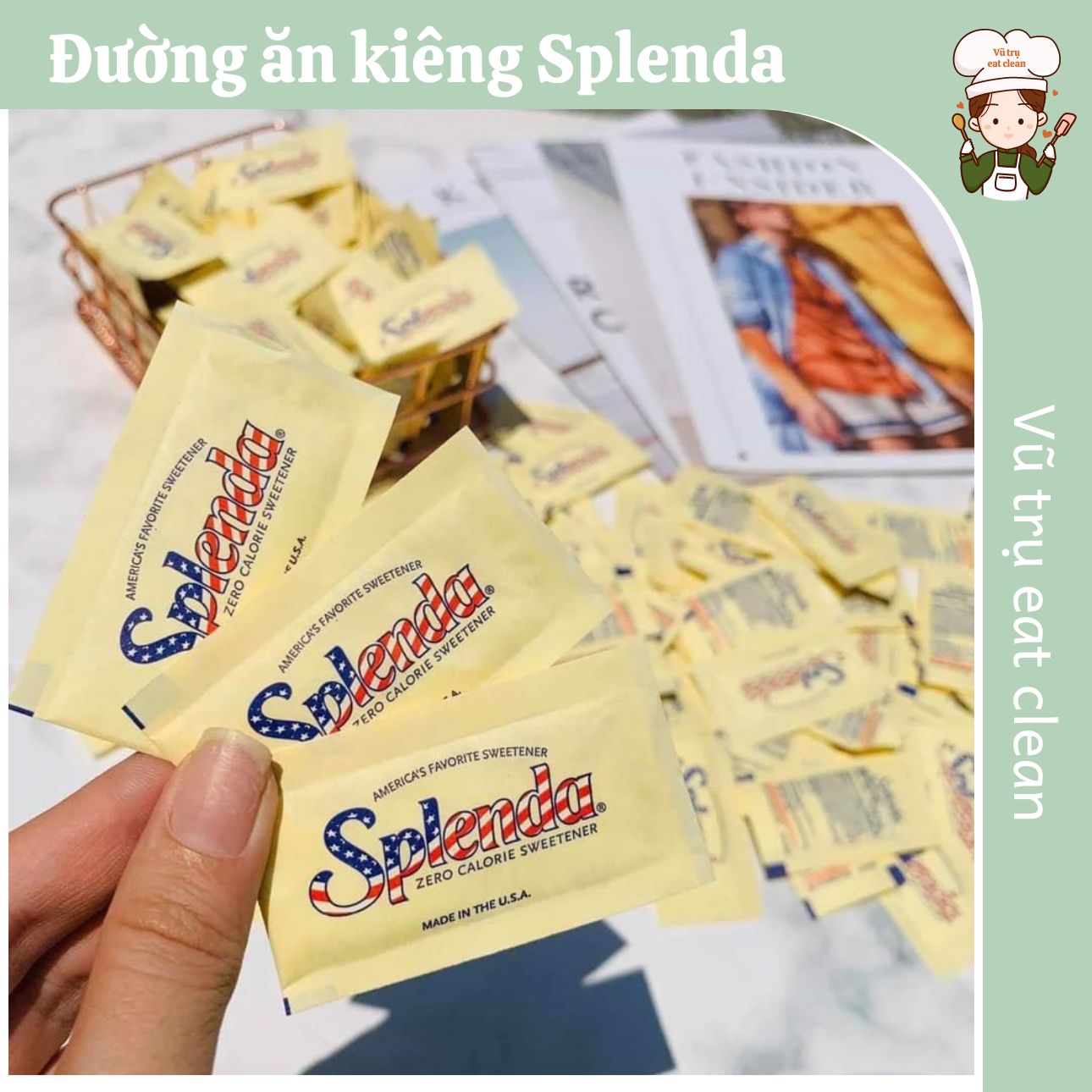 Đường ăn kiêng Splenda, đường cho người ăn kiêng bệnh đường huyết eatclean keto eat clean Eatclean nhà Tấm, Eat clean nhà Tấm