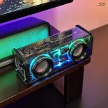 Loa Bluetooth không dây, loa siêu trầm sử dụng ngoài trời trong nhà, đèn nền nhiều màu sắc có thể lắp thẻ, hệ thống âm thanh nhỏ gọn