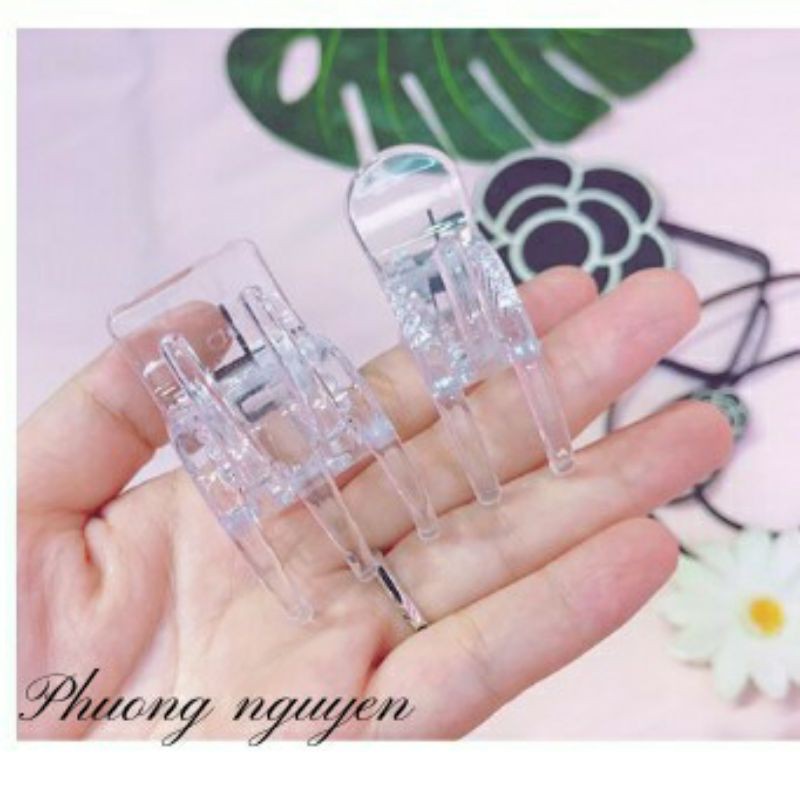 Kẹp tóc màu trong suốt 3 răng 5 răng