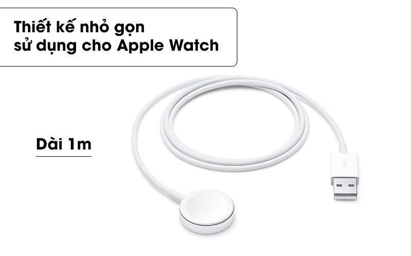 [HCM][ Xả Nốt Hôm Nay] Cáp sạc không dây Apple Watch Magnetic 1 m Apple MX2E2 Trắng Cáp dây sạc Phụ Kiện dành cho APPLE WATCH