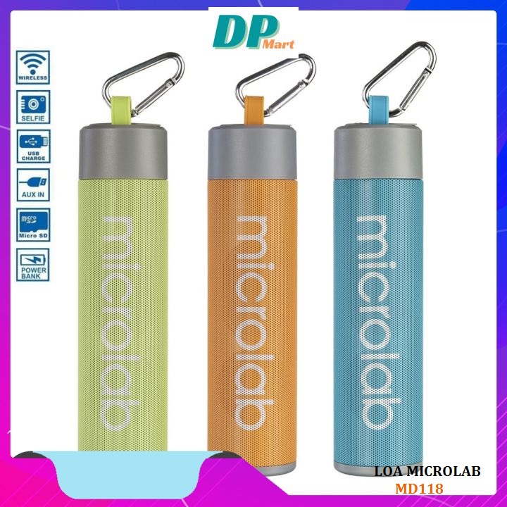 Loa  mini loa Bluetooth Microlab MD118  loa máy tính có Bluetooth, SD Card, USB, kèm gậy Sefile  - Hàng chính hãng  bảo hành 12 tháng