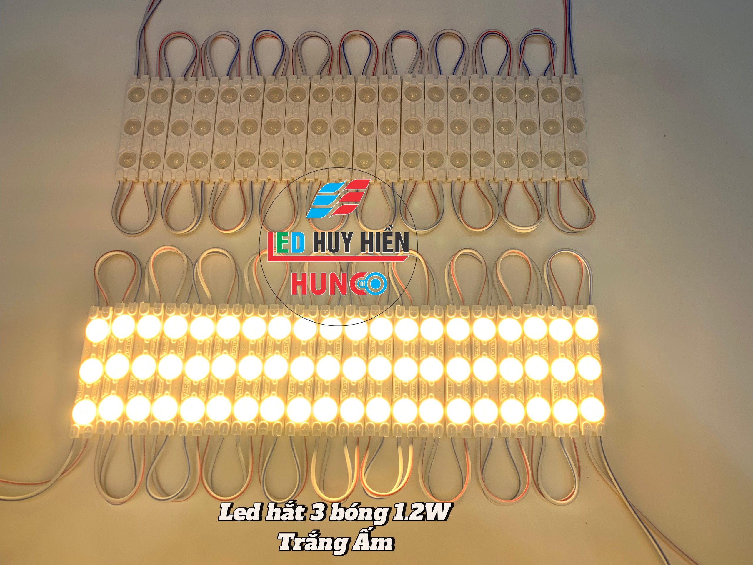 Led hắt 3 led kích thước 6011,6012, 6113 công suất 1,2W (1 vỉ 20 thanh) màu trắng / vàng nắng