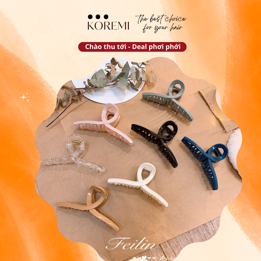 Koremi kẹp tóc càng cua full color hairpin