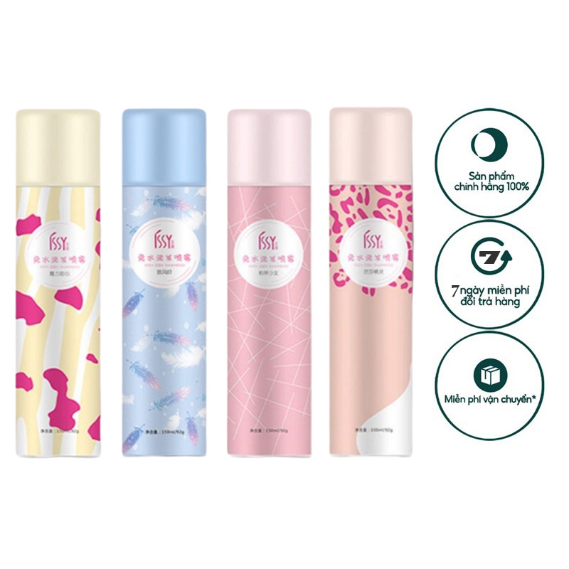 Dầu Gội Khô ISSY Sạch gàu, Hết ngứa, Giúp tóc chắc khỏe Hết Bết Dính Tóc Bồng Bềnh Tức Thì