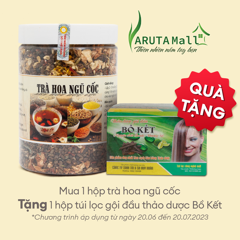 [Chính Hãng] Hộp 500g Trà Hoa Ngũ Cốc - Thanh nhiệt, giải độc, mát gan, giảm cân hiệu quả