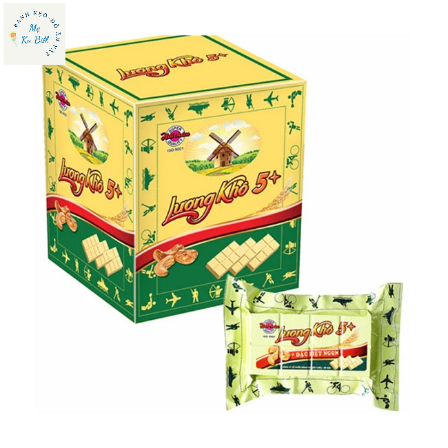 (hộp 10 chiếc) Lương khô 5 Sao Hải Châu (70gr x 10), bánh kẹo Mẹ Bill