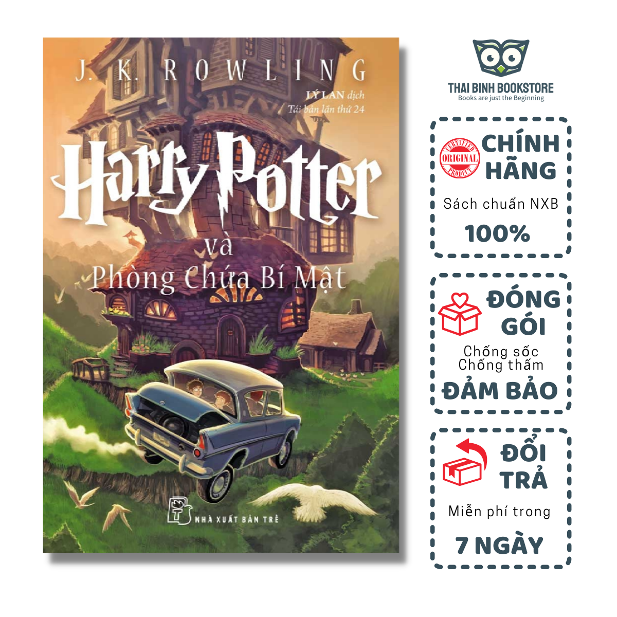 Sách - harry potter và phòng chứa bí mật - tập 2 - j.k.rowling - thái bình bookstore