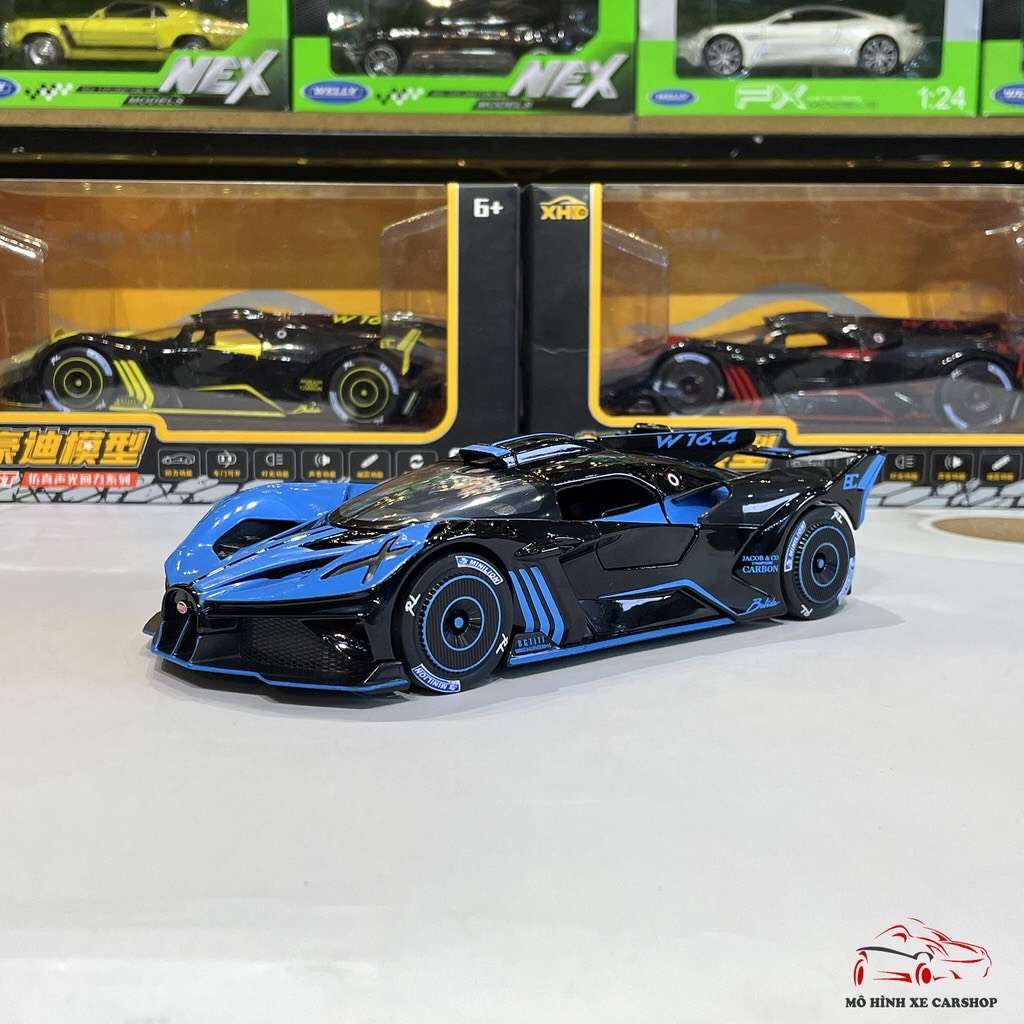 Mô hình xe kim loại bugatti bolide tỉ lẹ 1:24 hãng xhd full 3 màu