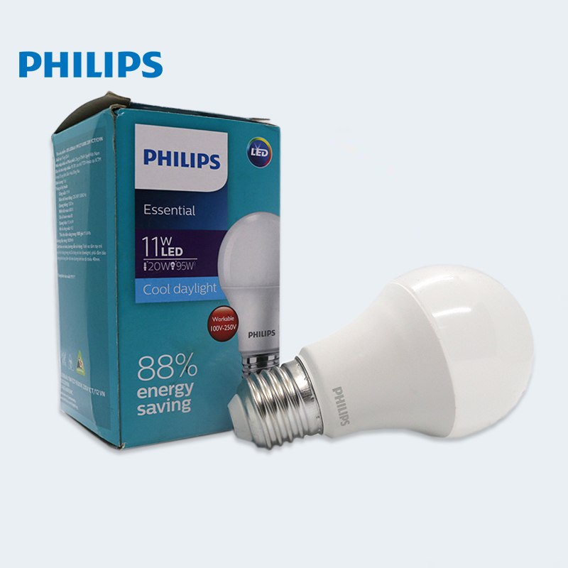 Bóng đèn led tròn bulb essential 11w e27 ánh sáng vàng 3000k - trắng 6500k tiết kiện điện