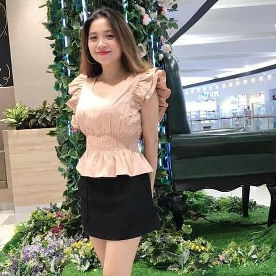 Áo kiểu cánh tiên nhúng eo