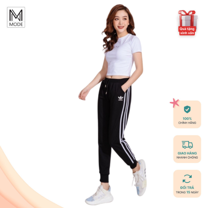 [Ảnh Thật 100%] Quần Jogger 3 Sọc Nữ Bo Gấu Ngocmode Kiểu Dáng Thời Trang, Chất Vải Mỳ Hàn Dày Dặn Đanh Mịn, Mặc Được Bốn Mùa