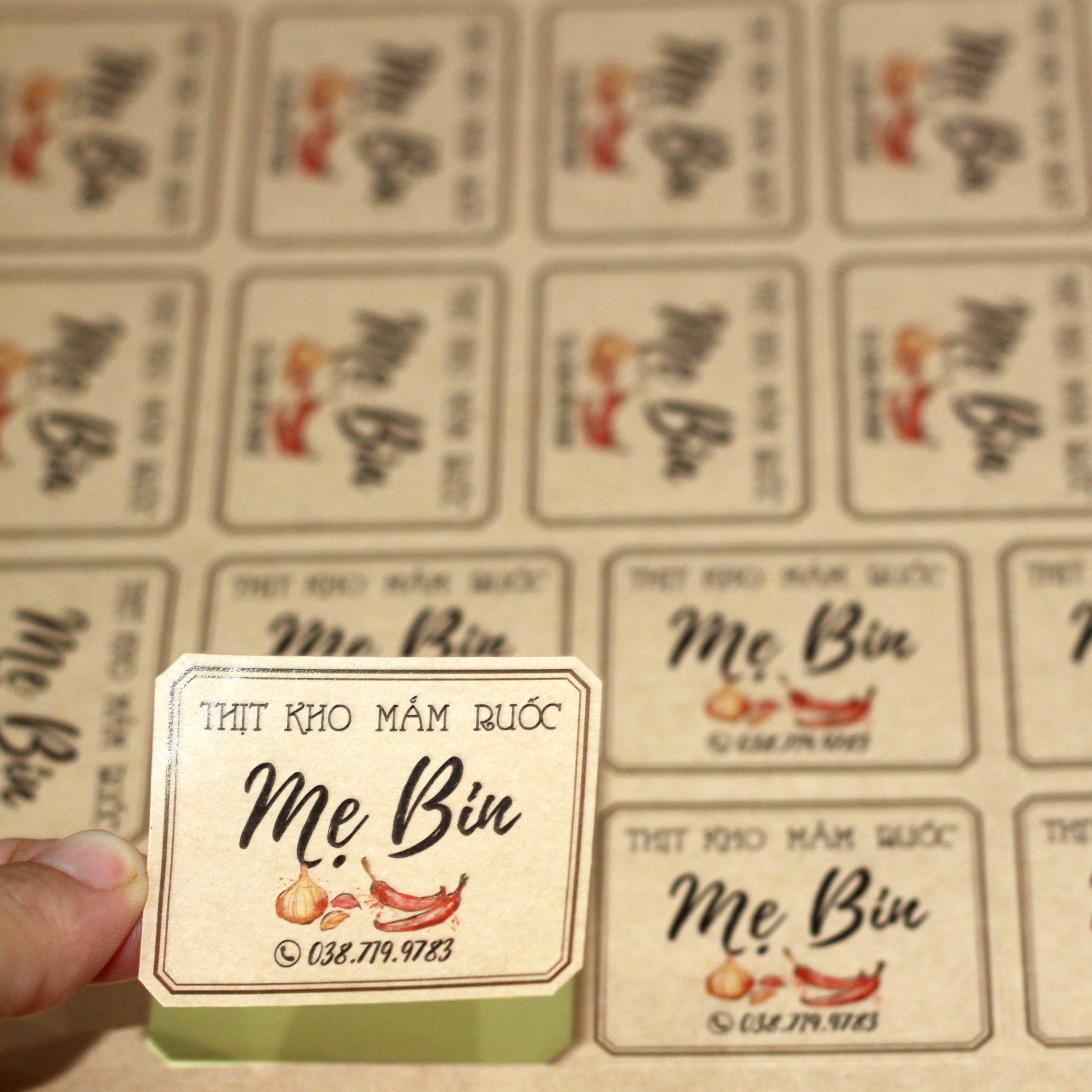 [HCM]Combo Tem Decal giấy Kraft Homemade in theo yêu cầu