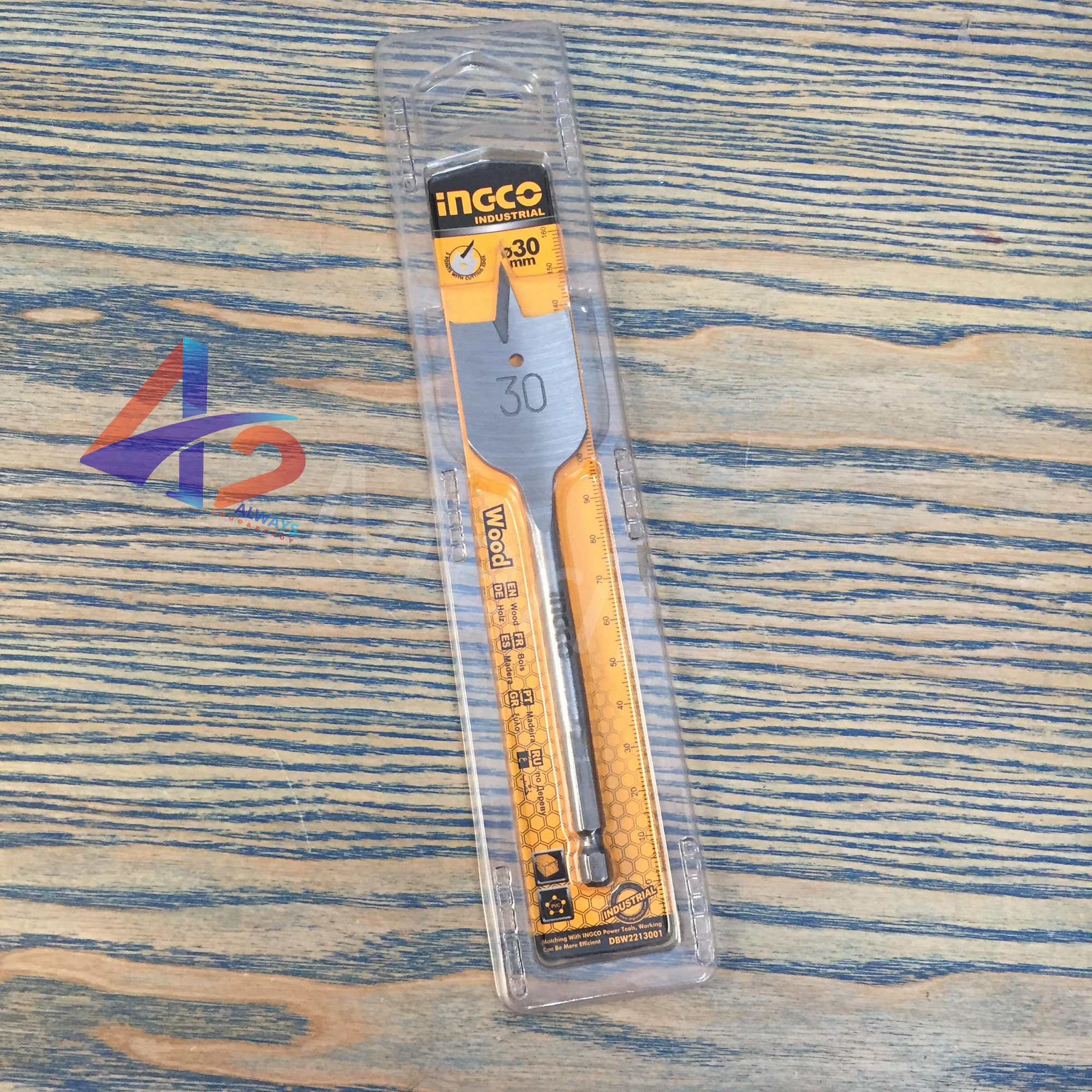 Mũi khoan gỗ đầu dẹp 30mm ingco dbw2213001