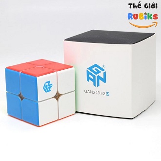 Rubik GAN 249 V2 M 2x2 Có Nam Châm - Siêu phẩm GAN249 M V2  Stickerless