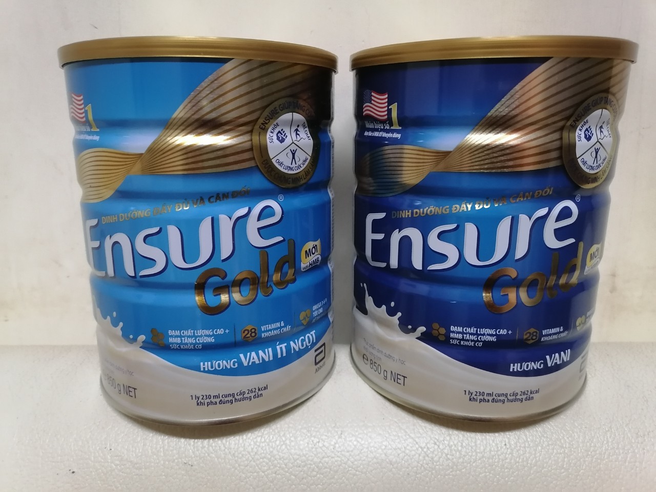 Sữa bột Ensure Gold 850g hương vani